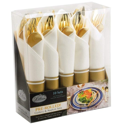 Pre rollled cutlery and - cutlery,