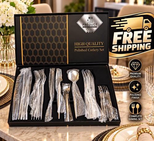 24pcs polished stainless - 24pcs,