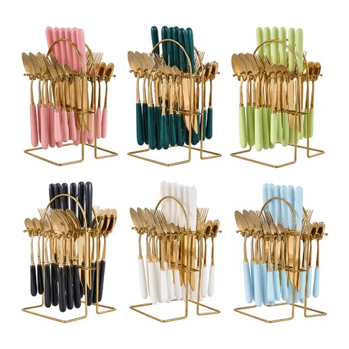 24pcs stainless steel - 24pcs, cutlery